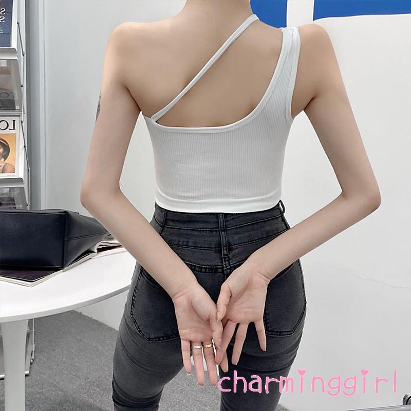 Áo croptop không tay hở rốn ôm dáng gợi cảm dành cho nữ