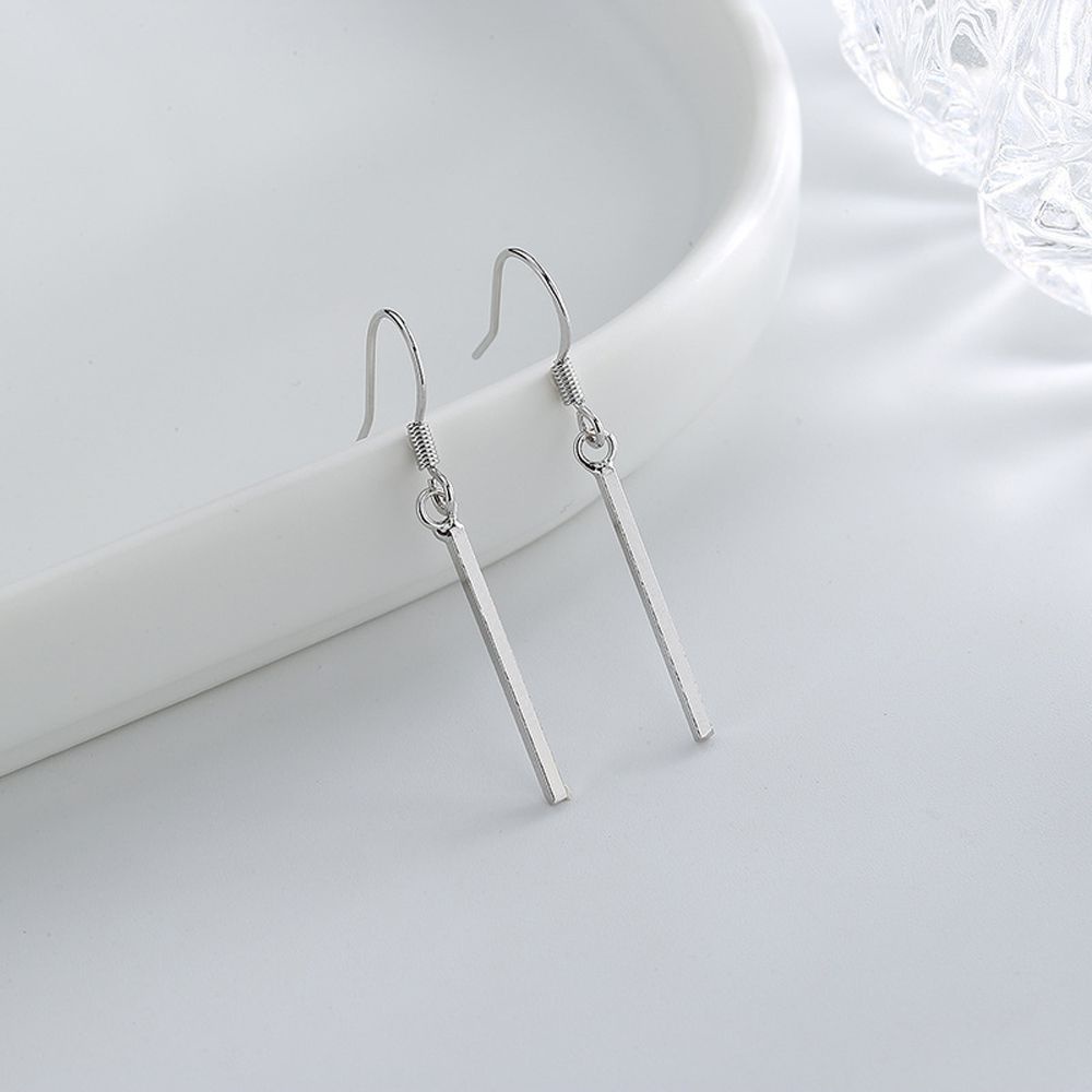 Bông Tai Hình Chữ Nhật Màu Sắc Đơn Giản Phong Cách Hàn Quốc Cổ Điển Thời Trang Cho Nữ