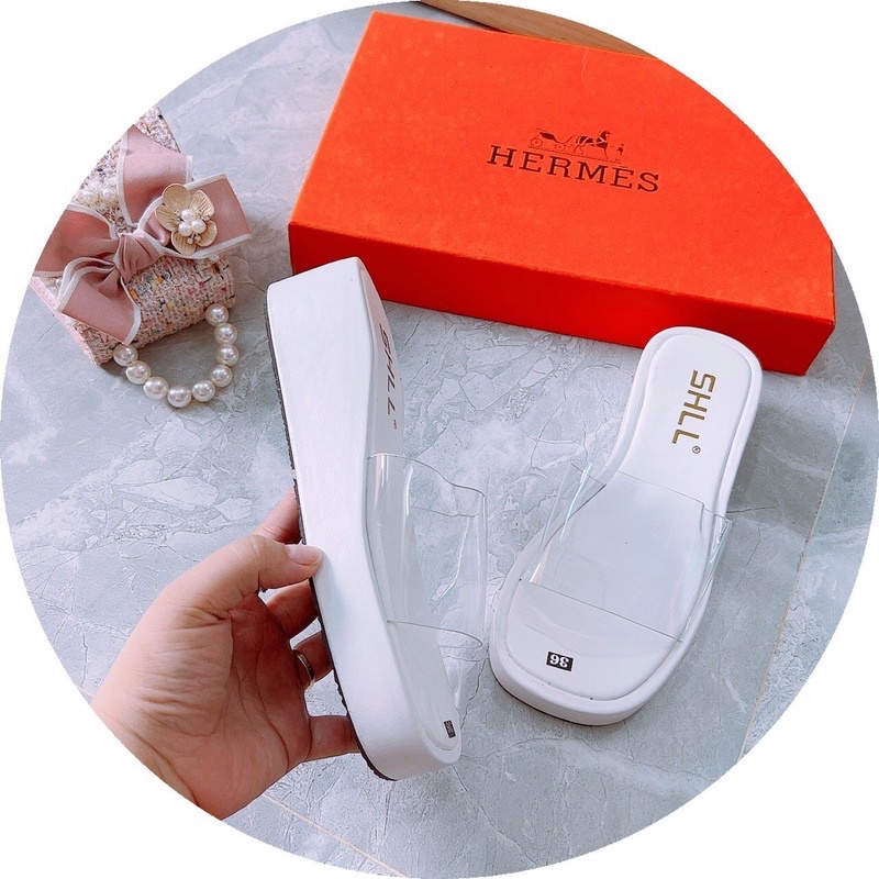 Bán Sỉ- Dép quai ngang trong đế xuồng 5cm siêu xinh, siêu rẻ