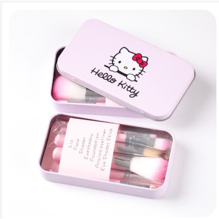 (HOT) Bộ Cọ Trang Điểm Hello Kitty 7 Cây