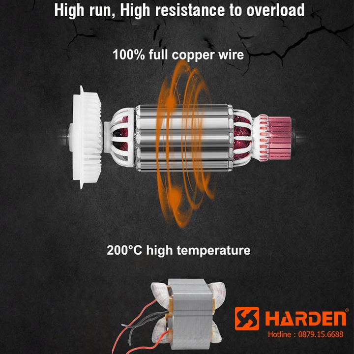 Máy đánh bóng Harden 6 cấp độ, đánh ô tô, xe máy, sàn gỗ, máy đánh bóng cầm tay 1200w