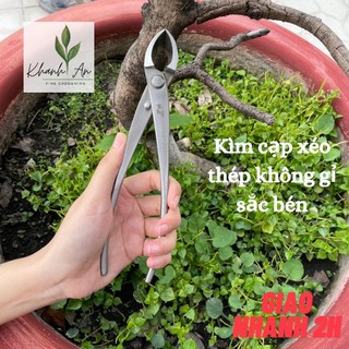 Kìm cạp xéo Nhật bonsai chuyên nghiệp, thép không gỉ cao cấp/ Kềm cạp xéo thép trắng dài 21cm, hàng chất lượng cao