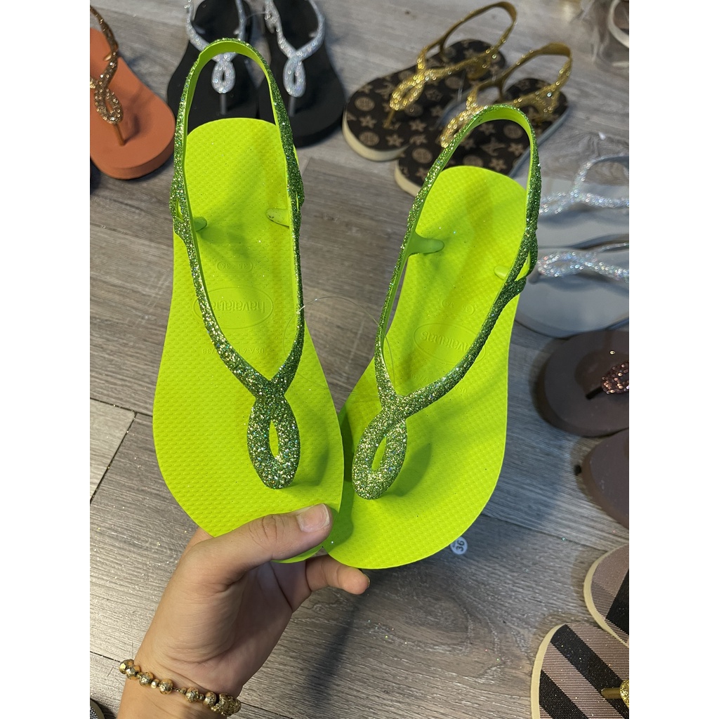 Dép nữ Xăng đan Havaianas nhủ kim tuyến