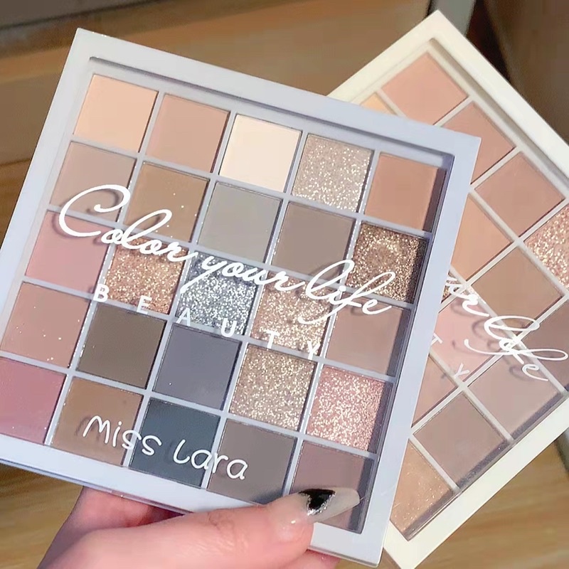 Phấn Mắt Bảng Màu 25 Màu Có 2 Tone Nude + Khói + Hồng Dễ Dùng