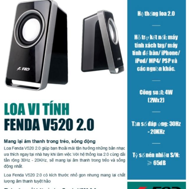 Loa vi tính và điện thoại  Fenda V520 2.0