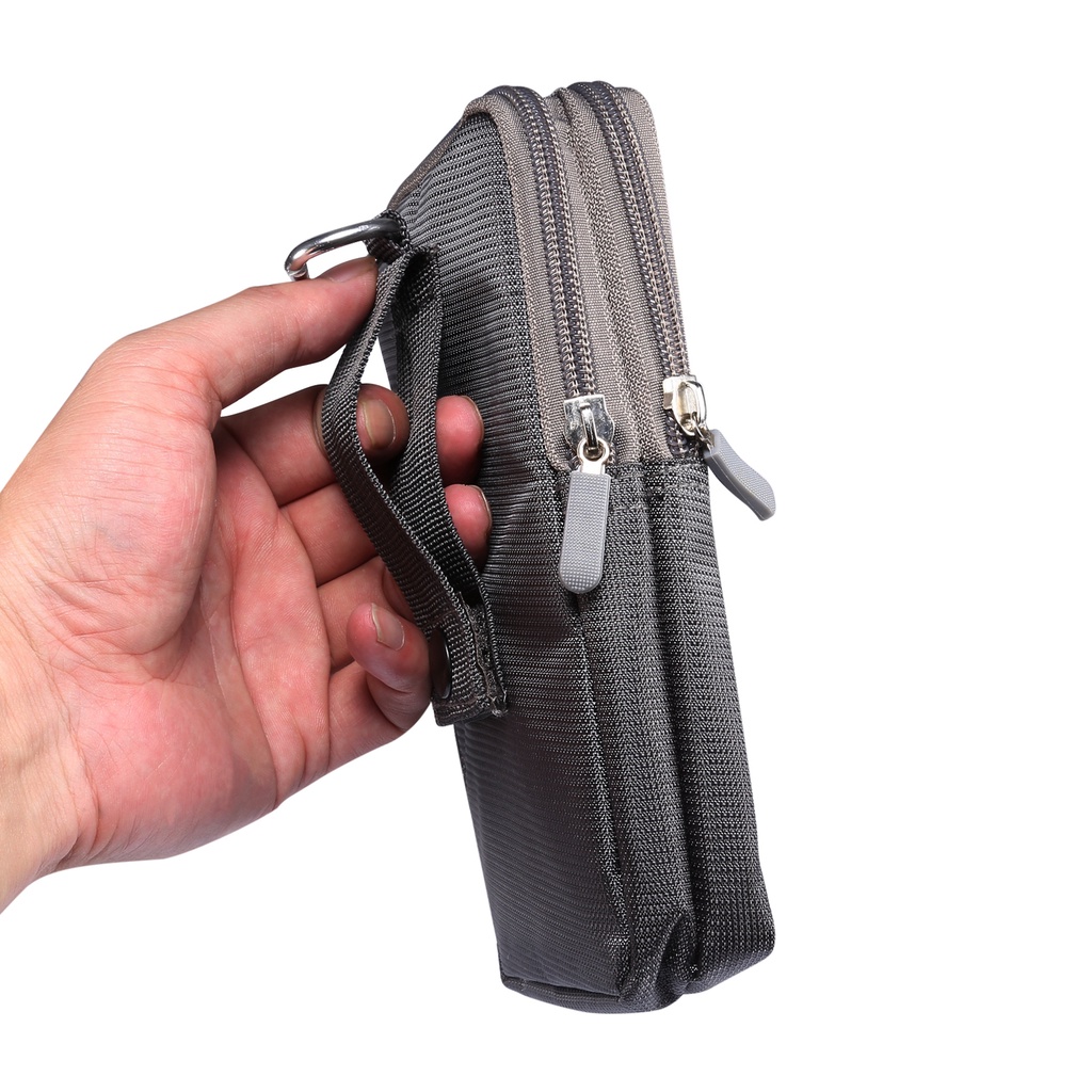 Túi đựng điện thoại nam 6.9 &quot;Túi đựng điện thoại bằng vải nylon đa năng cho iPhone 11 11 Pro Max X XS XS Max 14 14 Max dành cho Bao da thắt lưng nam Samsung S21 Ultra
