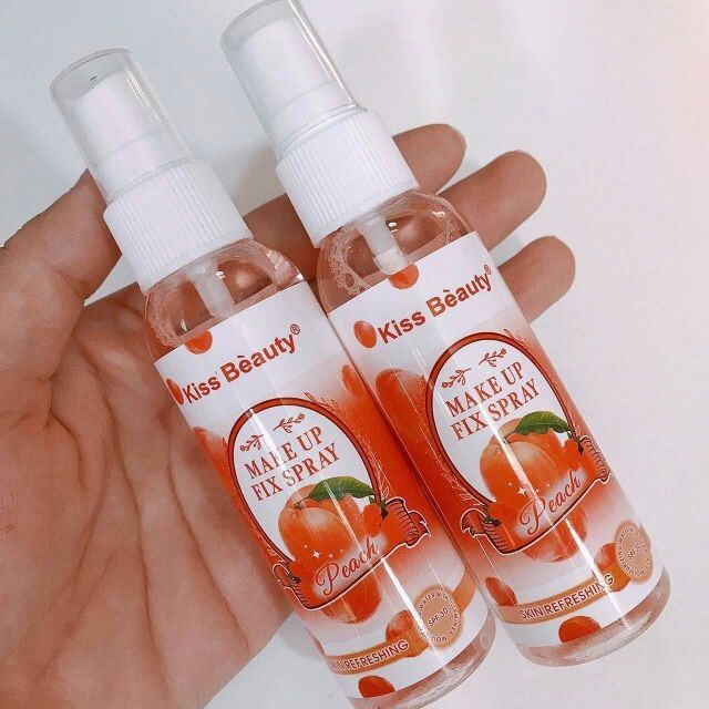 Chai Xịt khóa trang điểm kiss beauty đào -Mẫu Mới 2021 | BigBuy360 - bigbuy360.vn