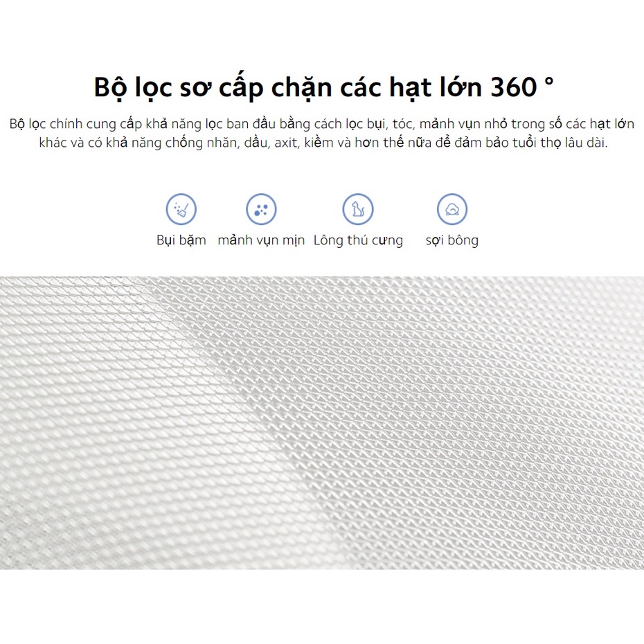 Lõi lọc không khí Xiaomi 4 Lite Mi Air Purifier bản Quốc tế -  Lọc sạch các loại bụi, diệt 99,9% vi khuẩn, khử mùi tốt