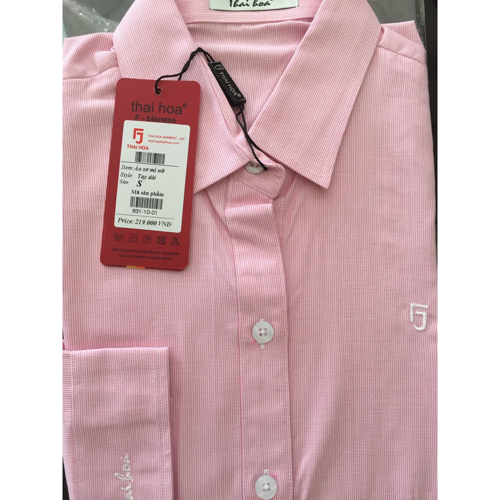 Áo sơ mi Thái Hoà màu hồng caro nhuyễn 631-10 và sọc xuôi 640-10 | BigBuy360 - bigbuy360.vn