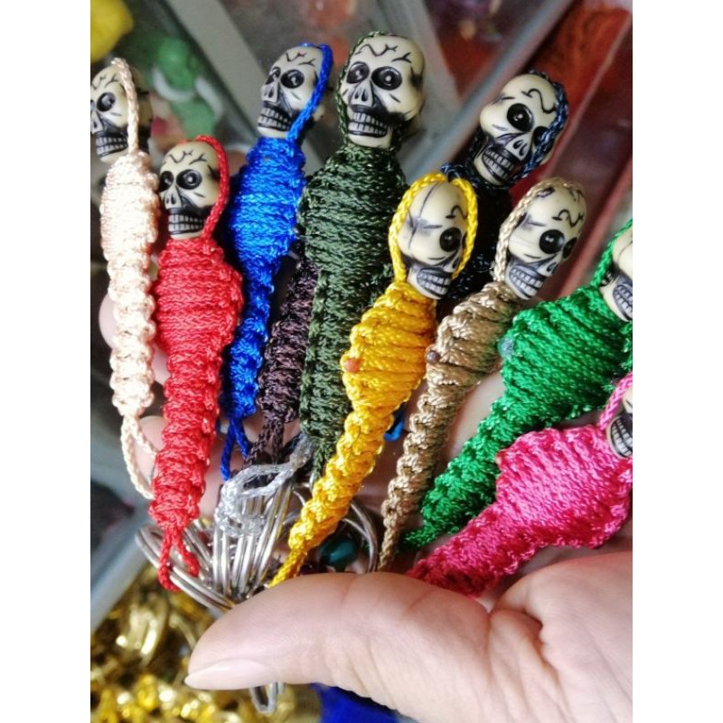 MÓC KHÓA ĐẦU LÂU TẾT DÂY DÙ HANDMADE