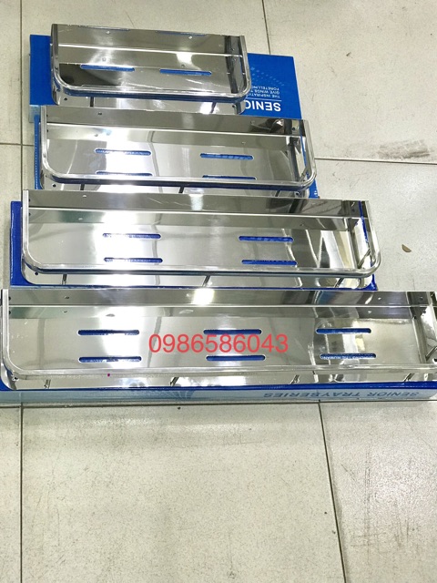 KHAY XÀ BÔNG TẮM INOX304, KỆ XÀ BÔNG THẲNG DÀI 30,40,50,60 CM