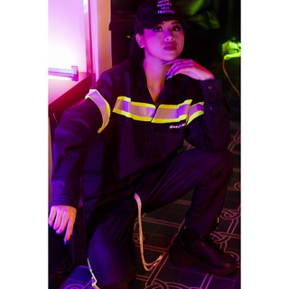Reflective shirt in black/neon -