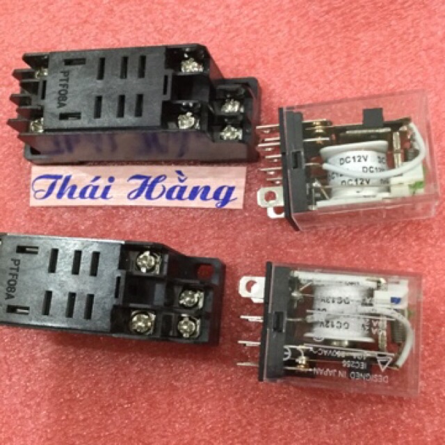 Relay trung gian 12V-8 chân -10A(2 bộ )