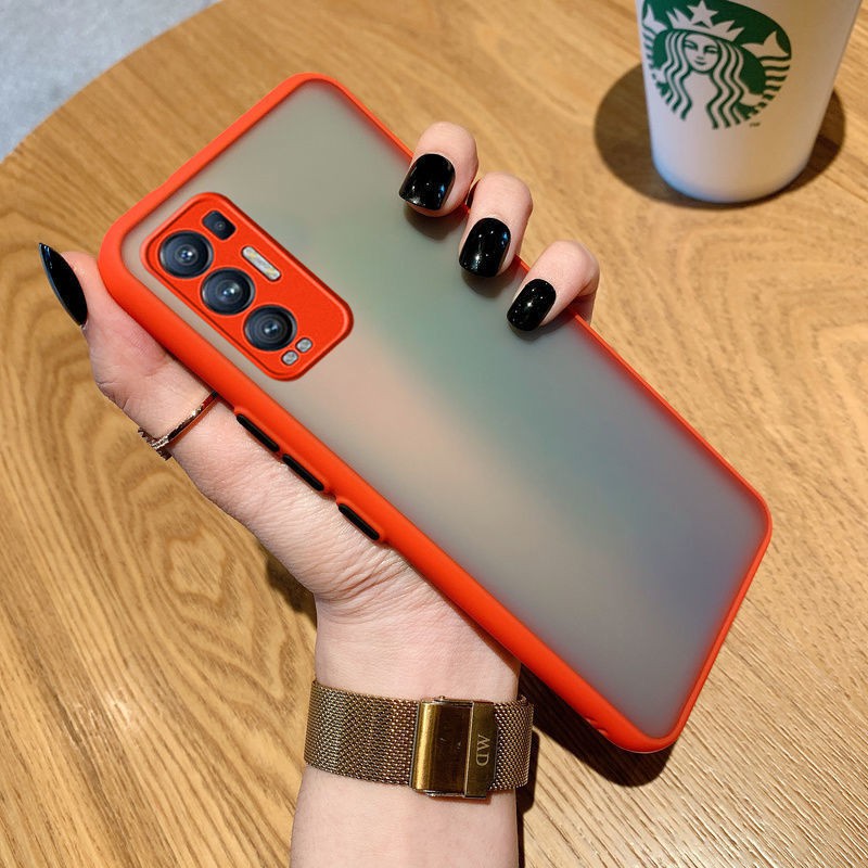 Ốp điện thoại mặt nhám chống sốc bảo vệ camera cho OPPO Reno 7 7Z 6 6Z 5 Pro 4Z 4F 4 3 Pro 2 2Z 2F 4G 5G