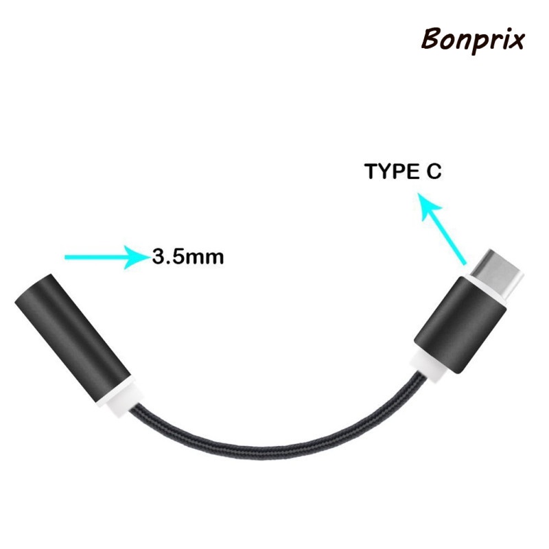 Dây cáp chuyển đổi từ giắc cắm Type C sang giắc cắm âm thanh tai nghe mic 3.5mm