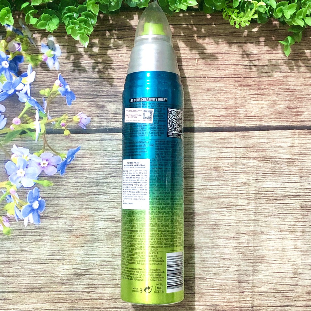 [Chính hãng] [Siêu rẻ] Keo xịt bóng tóc giữ nếp cứng vừa - Tigi Bed Head Masterpiece shine hairspray (300ml