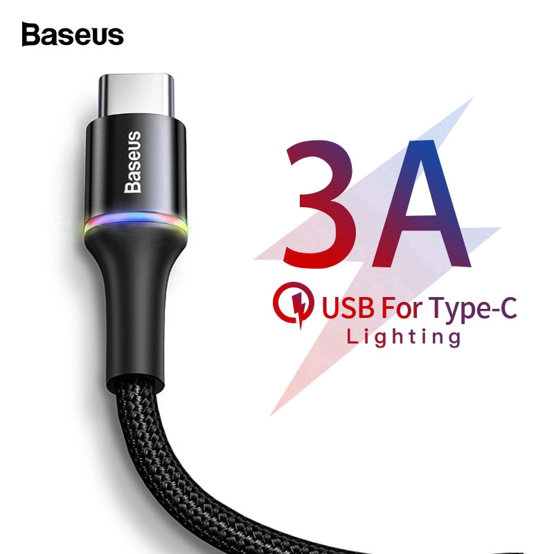 Dây cáp sạc USB type-c sạc nhanh có thể đảo ngược nhãn hiệu BASEUS Type C cable for samsung huawei xiaomi phone