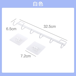 Punch-free hook strong viscose kitchen row hook kitchenware storage hook wall hanging wall seamless sticky hook [JOAN]