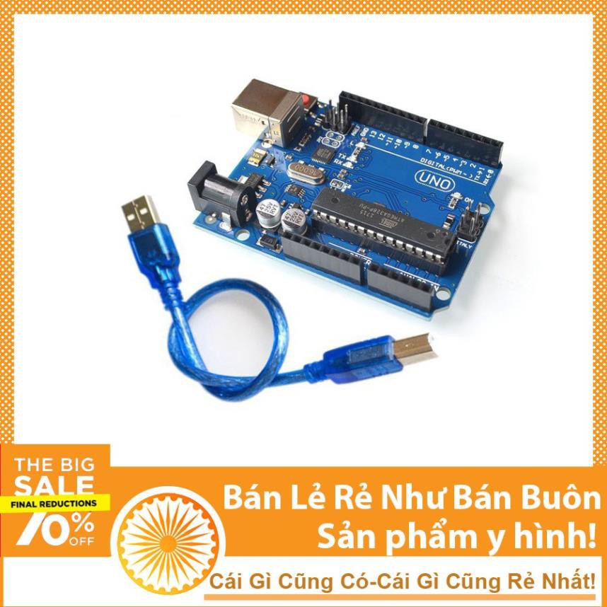 Arduino UNO R3 ATMEGA16U2 Chip Cắm ( R3 ) có cáp