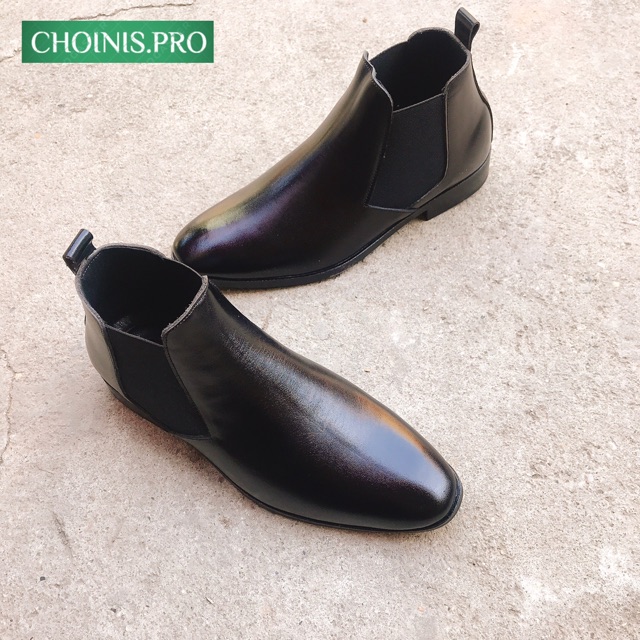 Giầy da chelsea boot da bò mềm đẹp CHOINIS