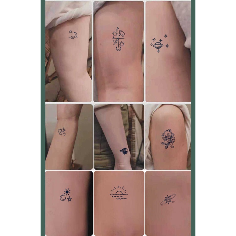 Set 30 Hình Xăm Dán Họa Tiết Nước Ép Nhỏ Xinh Xắn Chống Thấm Nước Lâu Trôi