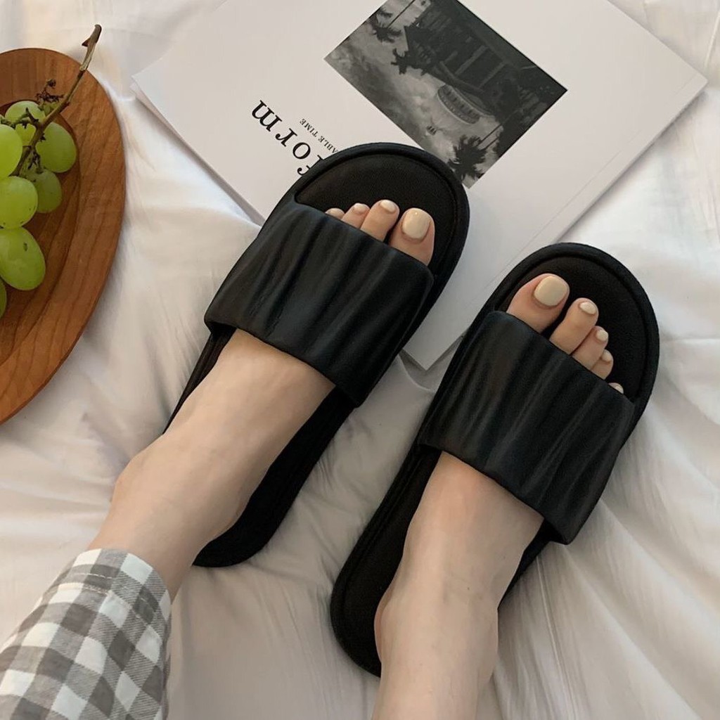 JY401 - Dép cao su dẻo SỌC TRƠN đơn giản