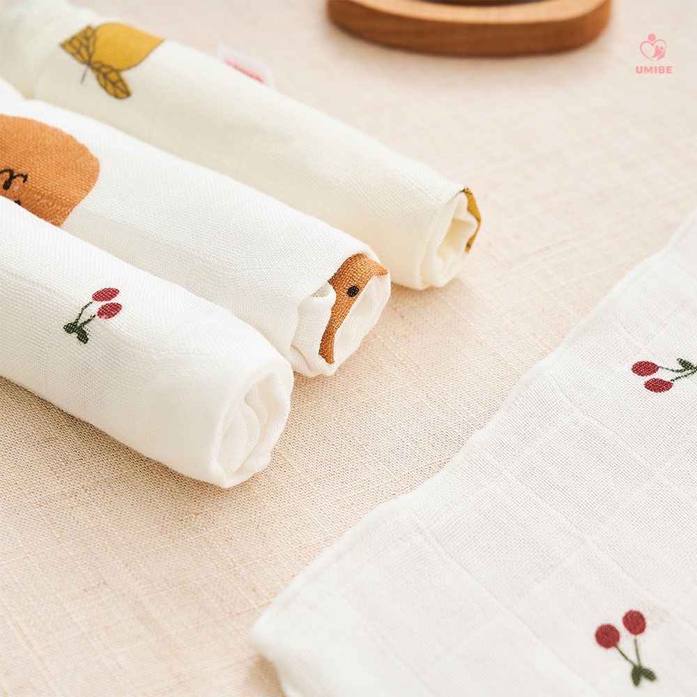 Sét 6 Khăn Mặt Sợi Tre Umibe Siêu Mềm Mại Có hình Cực Đẹp