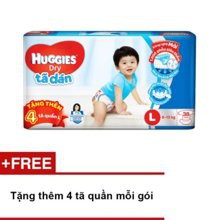 Tã quần huggies L36+4 (logo đỏ)