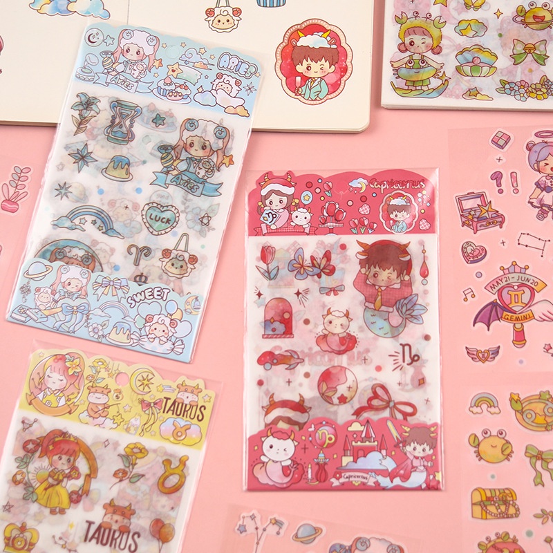 Sticker chủ đề 12 cung hoàng đạo cute