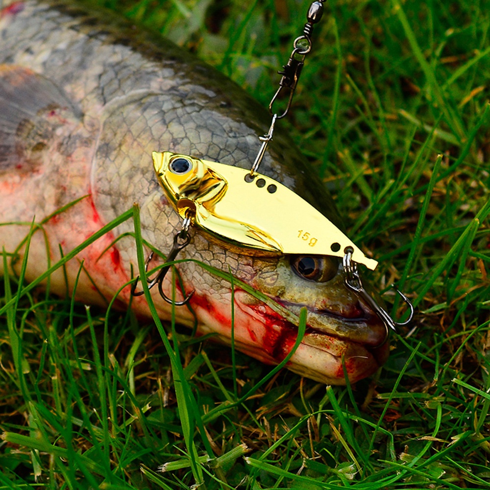 Mồi Câu Cá Nhân Tạo Bằng Kim Loại Mạ Vàng/Bạc R025