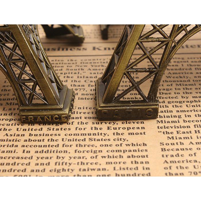 Mô Hình Tháp Eiffel Hợp Kim Mạ Đồng FXE1016 Trang Trí Tủ, Bàn Làm Việc