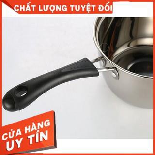 Nồi Nấu Bột, Nấu Cháo Đồ Ăn Dặm Cho Bé Inox 304 Size 18Cm Dày Dặn, Cao Cấp - SS