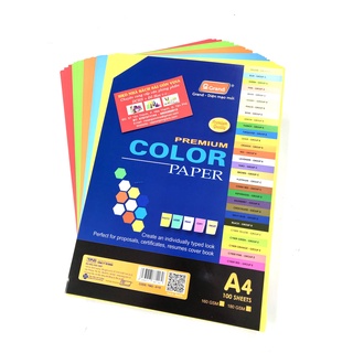 Bìa giấy a4 5 màu đậm đl 160gsm-8116