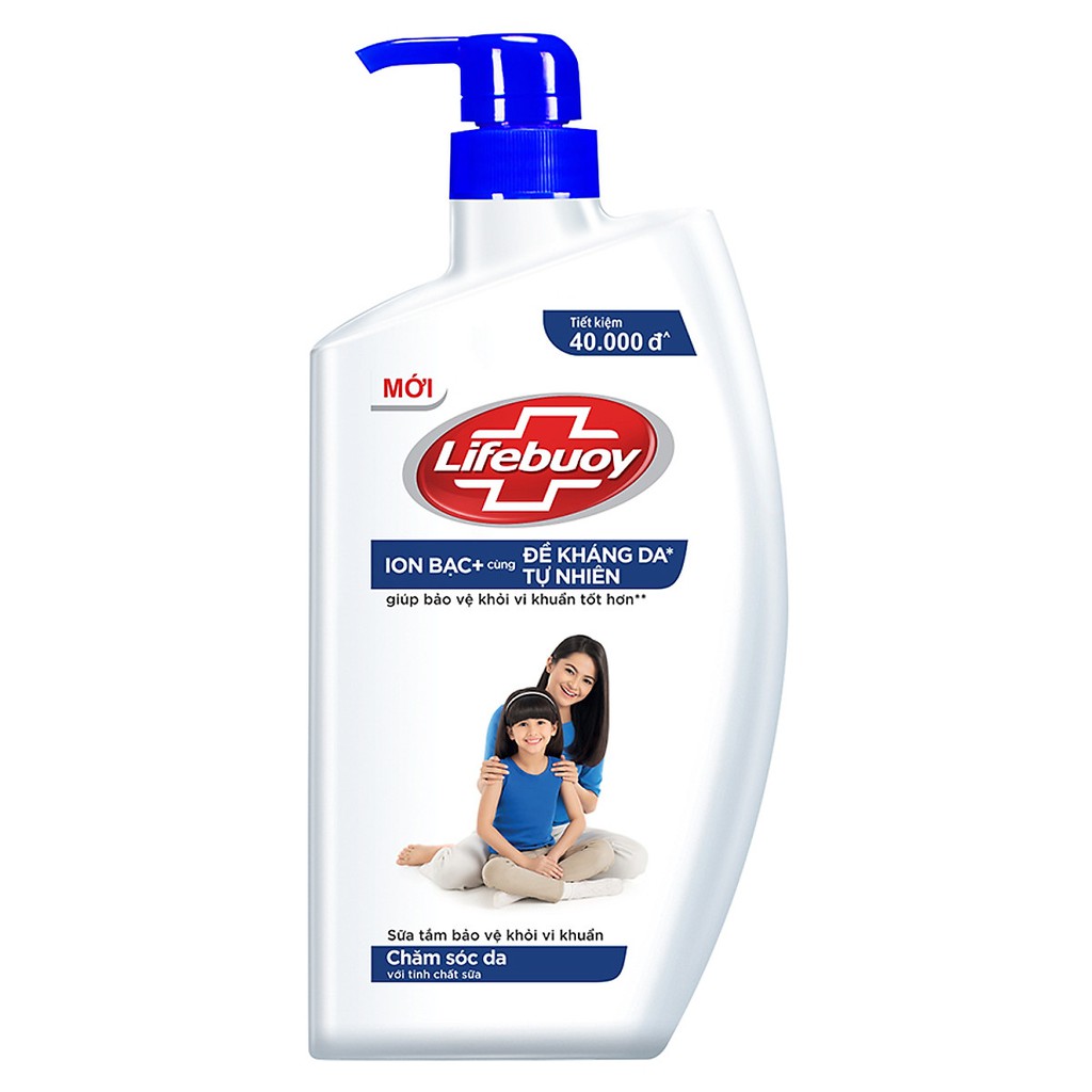 (Có quà)Sữa Tắm Lifebuoy Ion Bạc Chăm Sóc Da chai 850g