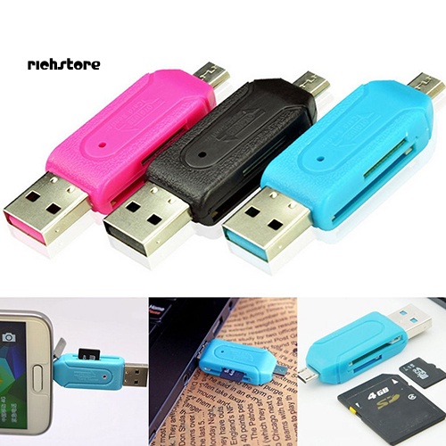 Đầu Đọc Thẻ Nhớ Micro USB TF SD 2 Trong 1 Cho PC Điện Thoại | BigBuy360 - bigbuy360.vn