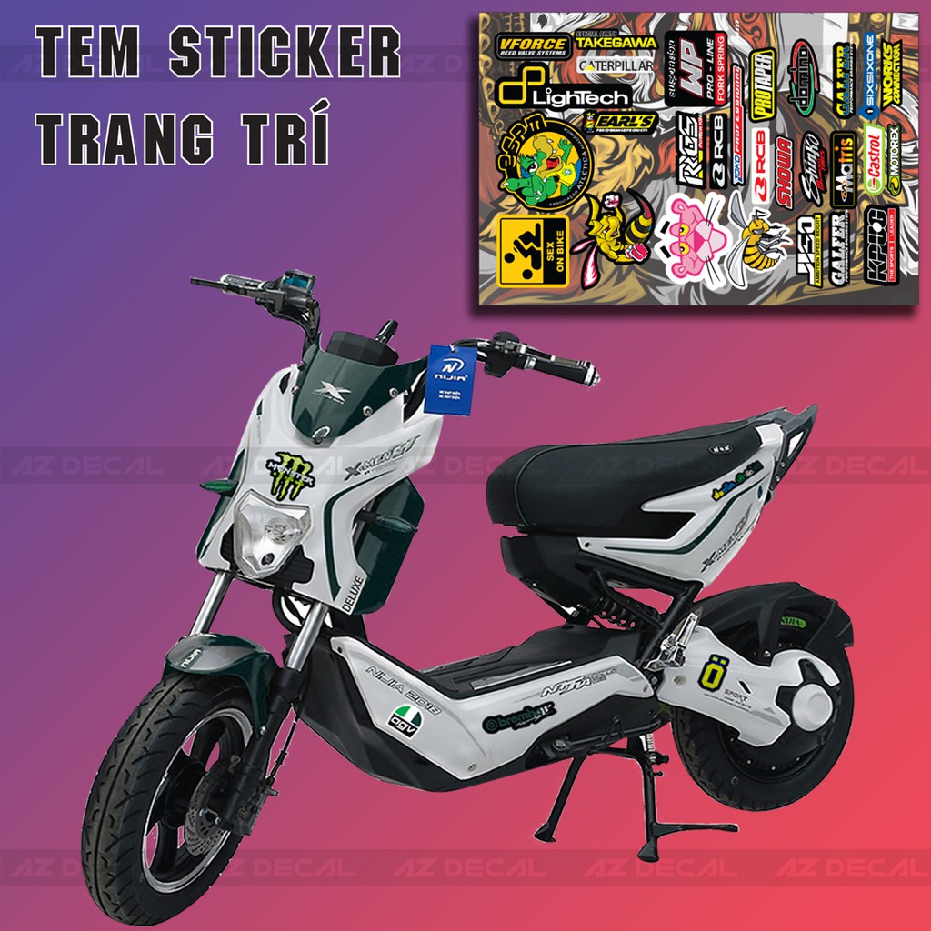 Hình Dán Sticker Chủ Đề Logo Xe Racyng 04 | Trang Trí Xe, Nón Bảo Hiểm, Thiết Bị Công Nghệ | Kích Thước Tờ A4