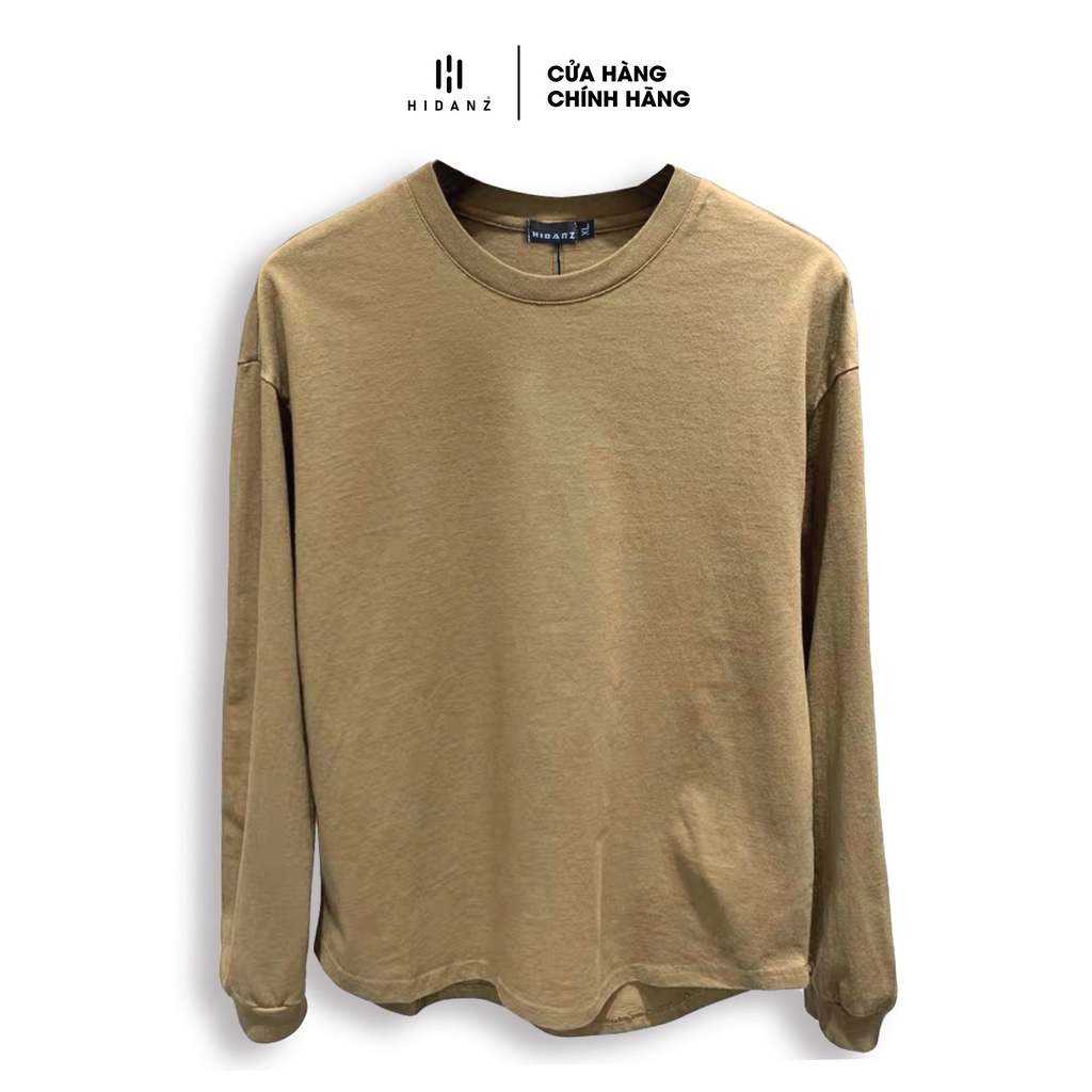 Áo sweater Tay Dài Basic Vạt Bầu Chất Cotton - Co Giãn - Mềm Mại - Màu Nâu