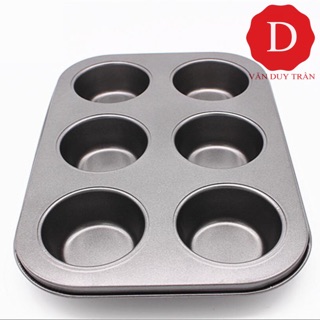 khuôn cupcake chống dính 6 ô