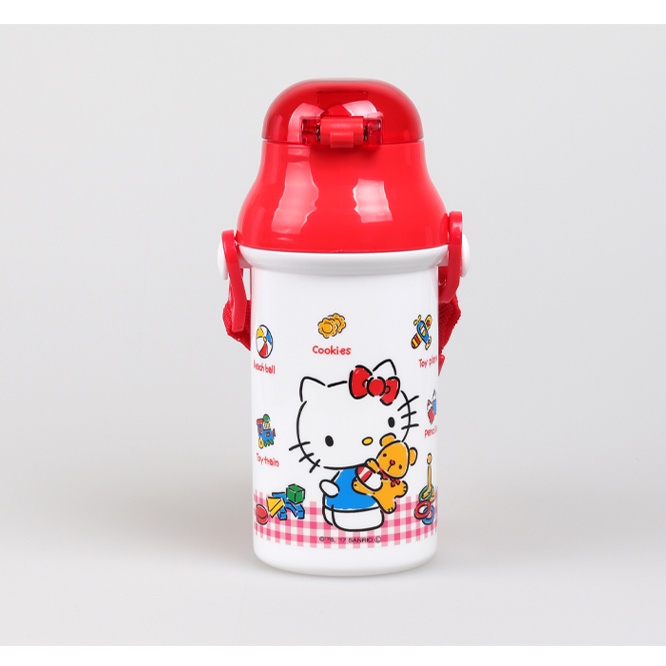 Bình Nước Một Chạm 400ml PSB5SAN Hình Hello Kitty Kèm Ống Hút