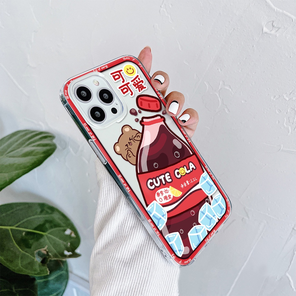 Ốp Điện Thoại Họa Tiết cola / Gấu Cho Iphone 11 Pro Max 12 Pro Max 13 Pro Max Mini 6 7 8 6 7plus Se 2020 X Xs Xr 5 4