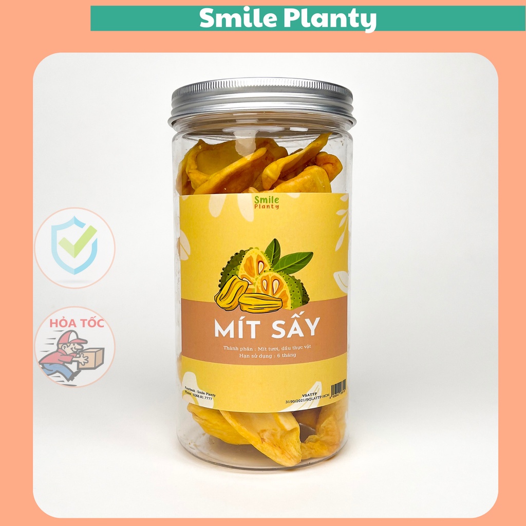 Mít sấy nguyên miếng 200gr, mít siêu giòn, chuẩn vệ sinh - smileplanty