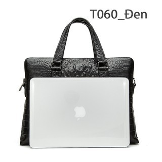 Cặp Da Nam T060 - Thiết Kế Sang Trọng Chất Liệu Da Bò Cao Cấp Dập Vân Cá Sấu