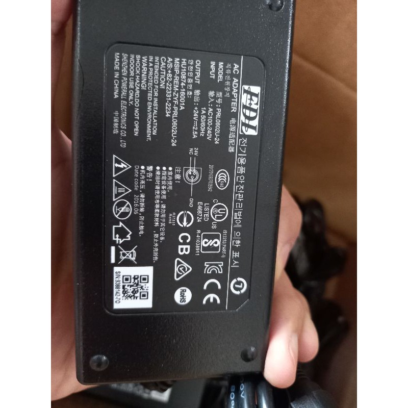 Adapter 24V 2.5A Original FDL PRL0602U-24 For Printer Thermal POS Epson sài cho máy in Bill. 589nhattao