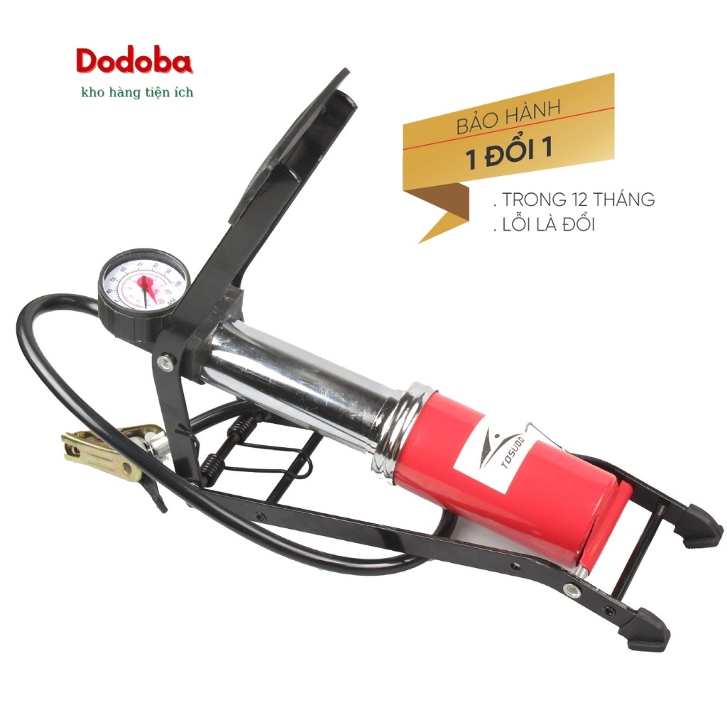 Bơm mini , bơm đạp chân 1 xilanh đẩy hơi siêu khỏe , dùng cho oto , xe máy , xe đạp - Dodoba