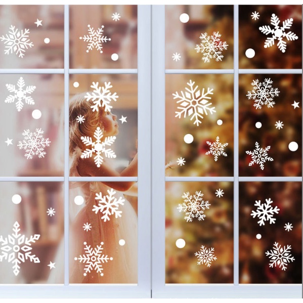 Decal dán cửa kính trang trí hình Ông già Noel Giáng Sinh Merry Chirsmast
