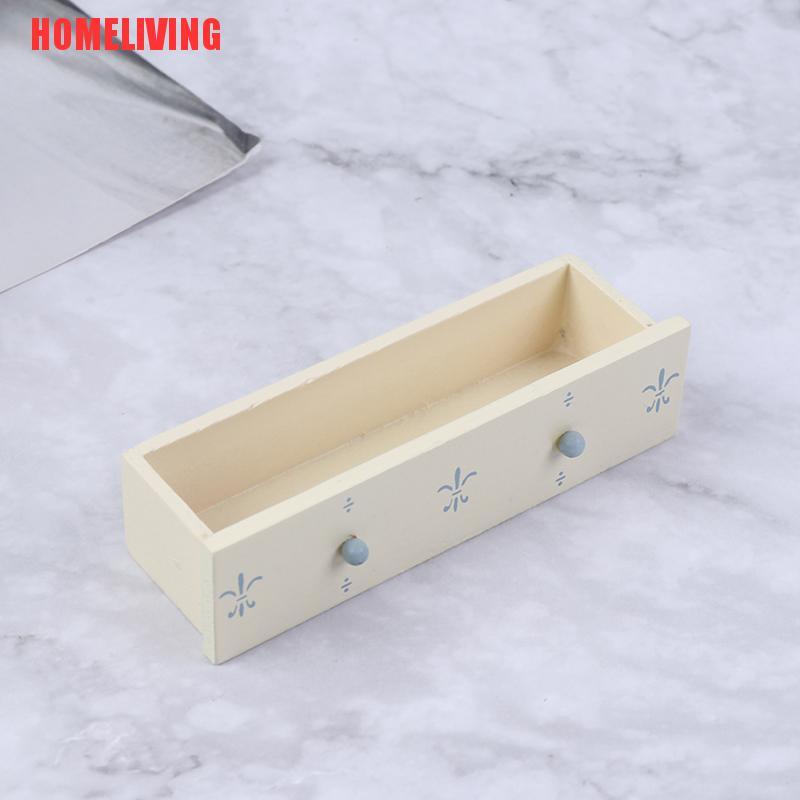 Mô Hình Tủ Chén Màu Trắng Tỉ Lệ 1: 12 Trang Trí Nhà Búp Bê