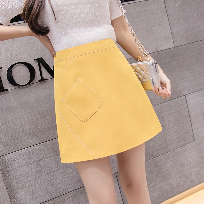 Short skirt women's Korean High Waist Chiffon A-line skirt 2022 new loose skirt