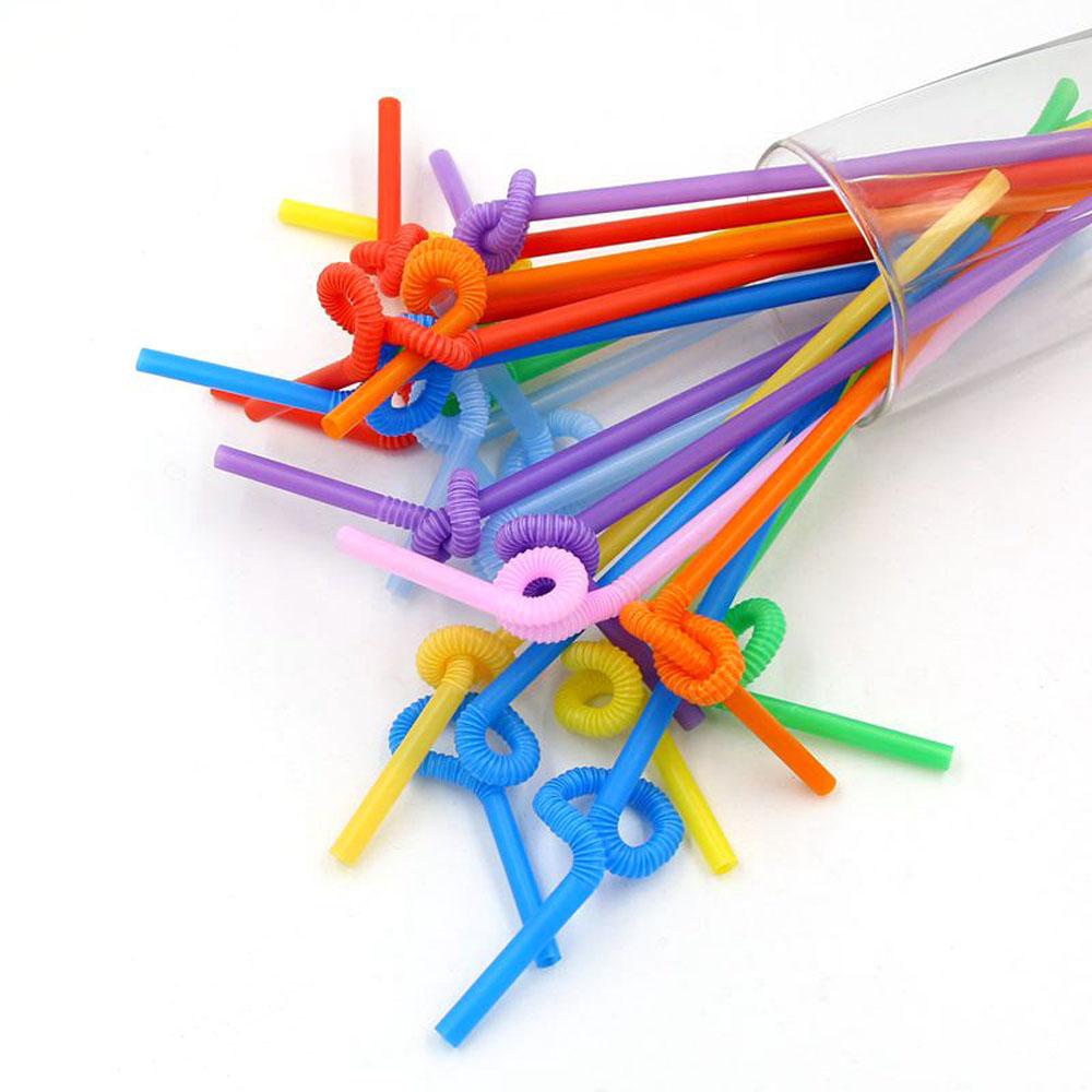 MUVAKO 50 / 100 Ống Hút Dùng Một Lần 25.5cm Tiện Dụng