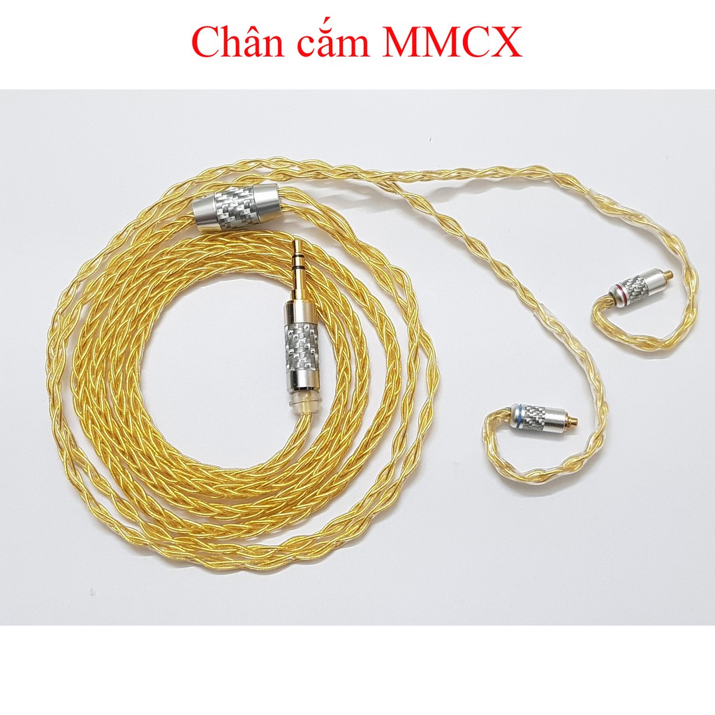 [Mã ELMS5 giảm 7% đơn 300K] Dây mạ bạc 8 lõi 7N chân cắm MMCX