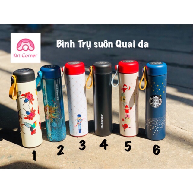 🐳[CHÍNH HÃNG] Bình giữ nhiệt Quai da STARBUCKS SS Strap🐳